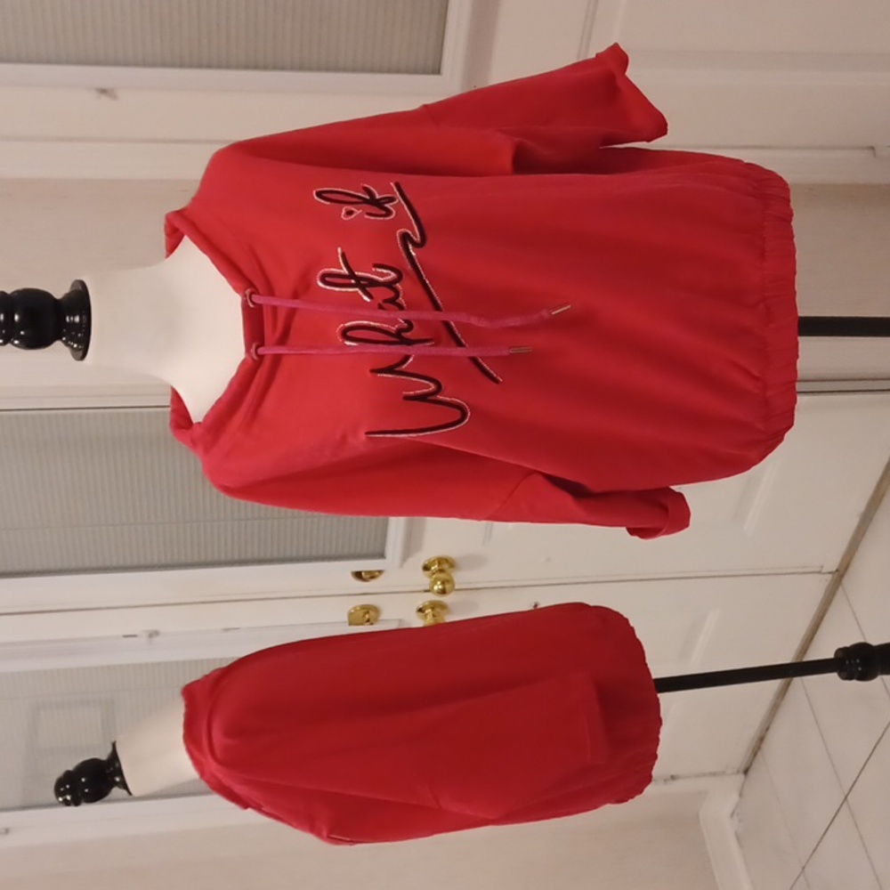 4/$60 Pink "What If" Sparkly Top - Size 46 (L/XL)